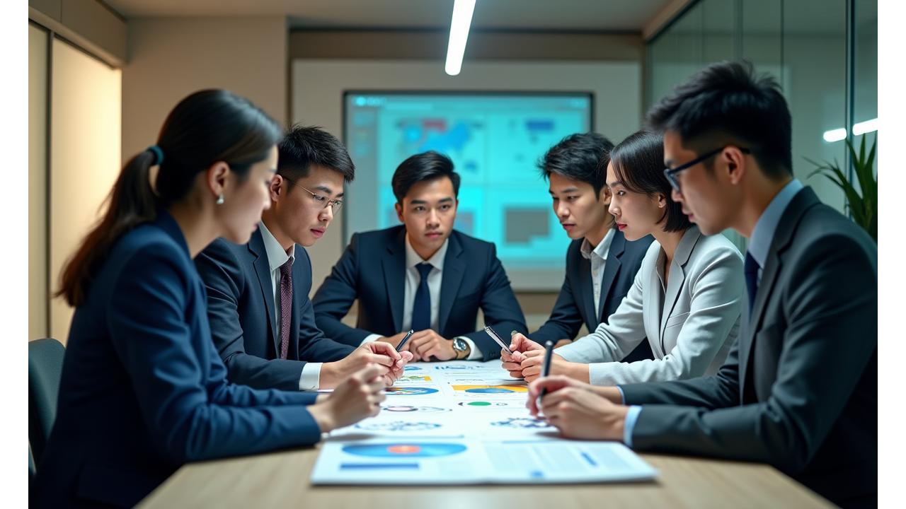 スイジンデプスの専門家チームが会議をしている様子